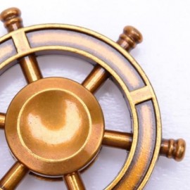RUDDER SHAPED METAL ADHD FINGERTIP FIDGET SPINNER (GOLDEN)