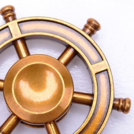 RUDDER SHAPED METAL ADHD FINGERTIP FIDGET SPINNER (GOLDEN)