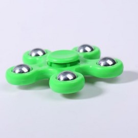 FLOWER SHAPE STRESS RELIEF TOY HAND SPINNER FINGER GYRO (GREEN)