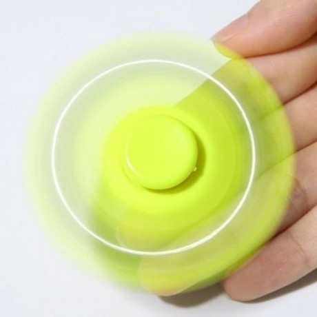 FLOWER SHAPE STRESS RELIEF TOY HAND SPINNER FINGER GYRO (YELLOW)
