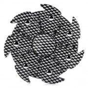 WHEEL GEAR SHAPED WOODEN FINGER FIDGET SPINNER (BLACK WHITE)