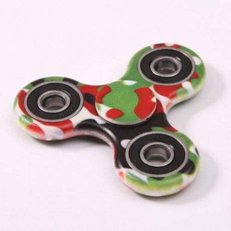 CAMOUFLAGE PRINT STRESS RELIEF FOCUS TOY FIDGET SPINNER (GREEN)