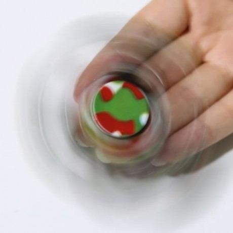 CAMOUFLAGE PRINT STRESS RELIEF FOCUS TOY FIDGET SPINNER (GREEN)