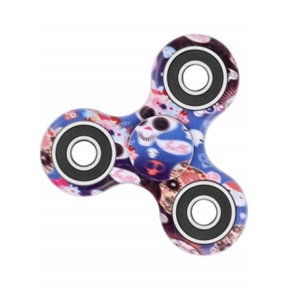 CAMOUFLAGE PRINT STRESS RELIEF FOCUS TOY FIDGET SPINNER (BLUE)