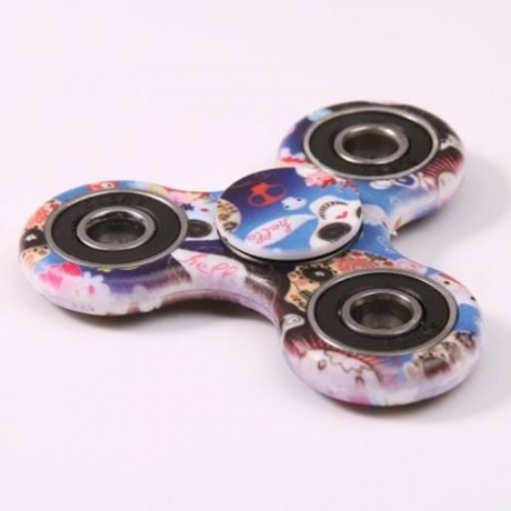 CAMOUFLAGE PRINT STRESS RELIEF FOCUS TOY FIDGET SPINNER (BLUE)
