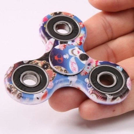 CAMOUFLAGE PRINT STRESS RELIEF FOCUS TOY FIDGET SPINNER (BLUE)