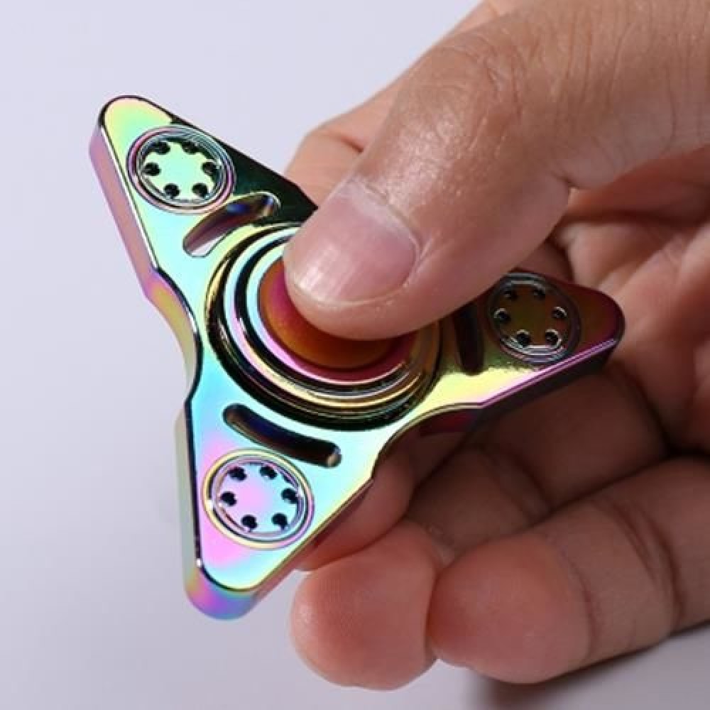 TRIANGLE EDC METAL FIDGET TOY HAND SPINNER (COLORFUL)