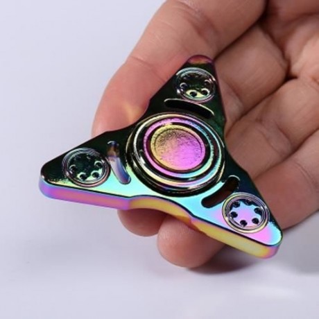 TRIANGLE EDC METAL FIDGET TOY HAND SPINNER (COLORFUL)