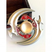 YUAN FANG DOUBLE SICKLE FINGER GYRO FIDGET SPINNER (INDIANRED)