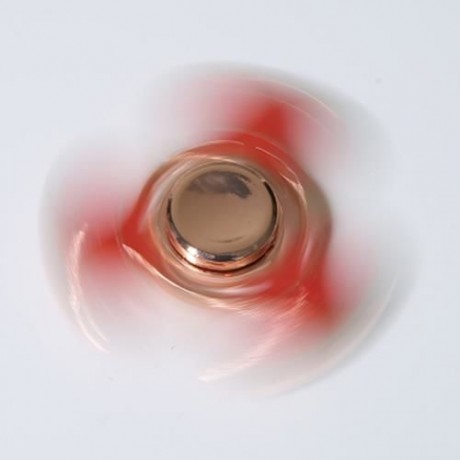 TRIANGLE SMILING FACE METAL FIDGET SPINNER GYRO (RED)