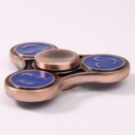 TRIANGLE SMILING FACE METAL FIDGET SPINNER GYRO (BLUE)