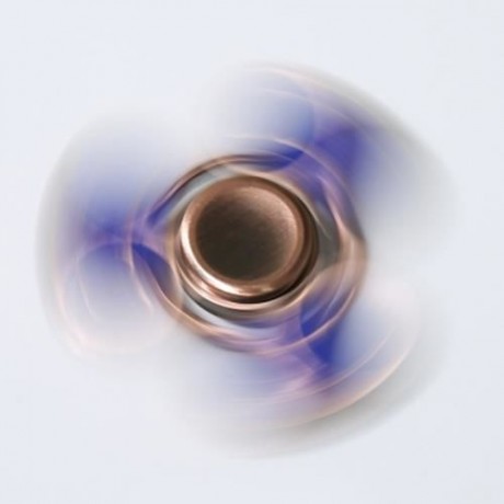 TRIANGLE SMILING FACE METAL FIDGET SPINNER GYRO (BLUE)