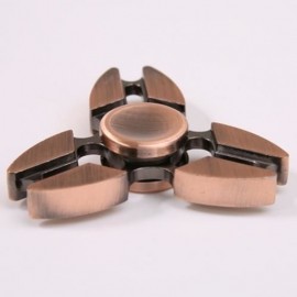 TRI SPINNING EDC FIDGET SPINNER RELAXATION TOY (RED BRONZED)