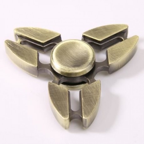 TRI SPINNING EDC FIDGET SPINNER RELAXATION TOY (GOLDEN)
