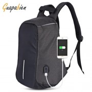 GUAPABIEN MULTIFUNCTION TRAVEL USB PORT BACKPACK FOR MEN (BLACK)