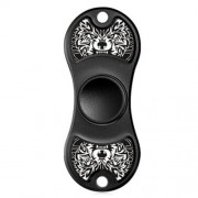 FIDDLE TOY ALUMINIUM ALLOY PATTERNED FIDGET SPINNER (BLACK WHITE)