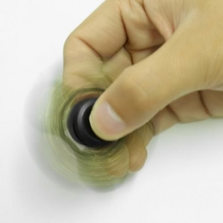 ANTI-STRESS TOY GLITTER FIDGET METAL SPINNER (BLACK)