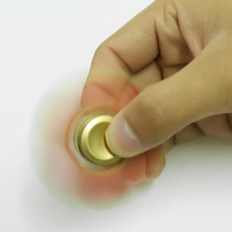 ANTI-STRESS TOY GLITTER FIDGET METAL SPINNER (GOLDEN)
