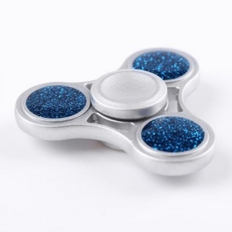 ANTI-STRESS TOY GLITTER FIDGET METAL SPINNER (SILVER)