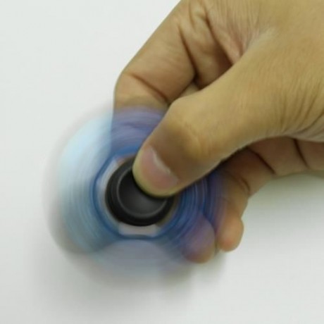ANTI-STRESS TOY GLITTER FIDGET METAL SPINNER (BLUE)