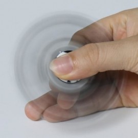 STRESS RELIEF TOY PRINTED FINGER GYRO PLASTIC FIDGET SPINNER (BLACK)