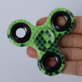 STRESS RELIEF TOY PRINTED FINGER GYRO PLASTIC FIDGET SPINNER (GREEN)