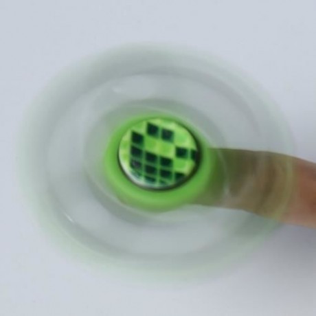 STRESS RELIEF TOY PRINTED FINGER GYRO PLASTIC FIDGET SPINNER (GREEN)