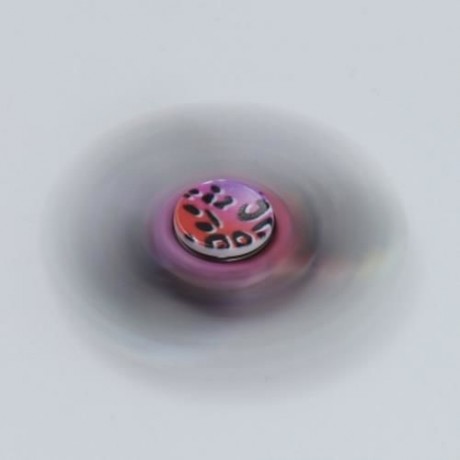 STRESS RELIEF TOY PRINTED FINGER GYRO PLASTIC FIDGET SPINNER (COLORMIX)