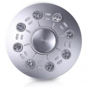 FAUX DIAMOND UFO SAUCER SHAPE FIDGET METAL SPINNER (SILVER)
