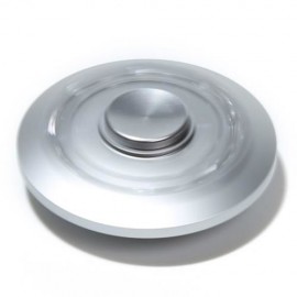 FAUX DIAMOND UFO SAUCER SHAPE FIDGET METAL SPINNER (SILVER)