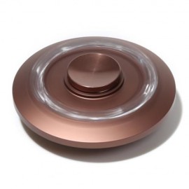 FAUX DIAMOND UFO SAUCER SHAPE FIDGET METAL SPINNER (ROSE GOLD)