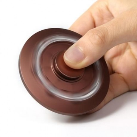 FAUX DIAMOND UFO SAUCER SHAPE FIDGET METAL SPINNER (ROSE GOLD)