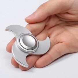FIDDLE TOY WINDMILL FINGER GYRO FIDGET SPINNER (SILVER)