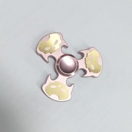 COOL SKULL FOCUS TOY METAL HAND FIDGET SPINNER (PINK)