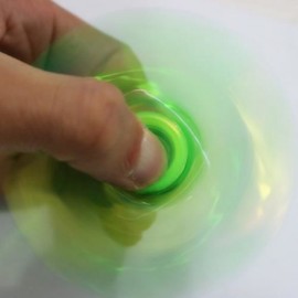FIDDLE TOY EDC SPARKLE PLASTIC FIDGET SPINNER (GREEN)