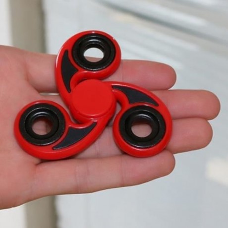 STRESS RELIEVER TRI-BAR FINGER GYRO HAND SPINNER (RED)