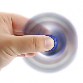 STRESS RELIEVER TRI-BAR FINGER GYRO HAND SPINNER (BLUE)
