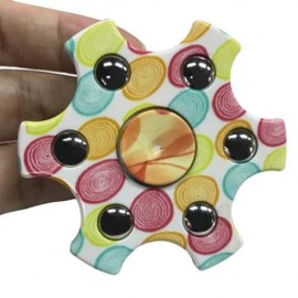 ANTI STRESS SNOWFLAKE SHAPE BALL BEARING HAND SPINNER (PINK)