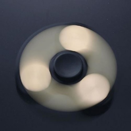 FIDDLE TOY COPPER BLADES FINGER GYRO FIDGET SPINNER (BLACK)