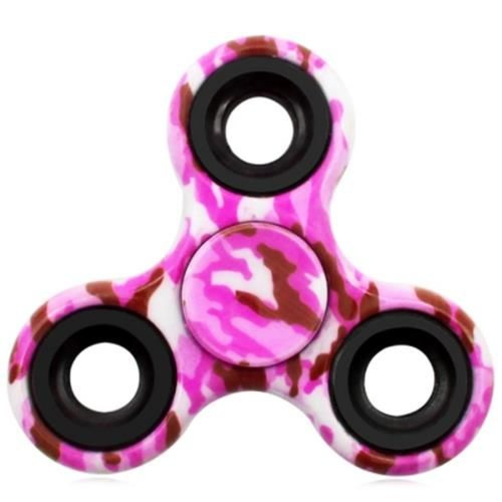 STRESS RELIEF TOY CAMOUFLAGE FINGER GYRO FIDGET SPINNER (PINK)