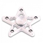STRESS REDUCER STAR SHAPED EDC FIDGET SPINNER FINGER GYRO (SILVER WHITE)