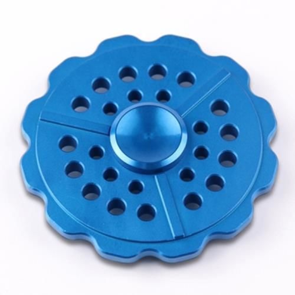 ANTI-ANXIETY ROUND METAL FIDGET TOY FINGER SPINNER (BLUE)