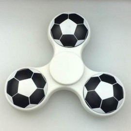 FIDDLE TOY SOCCER PATTERN FINGER GYRO FIDGET SPINNER (WHITE)