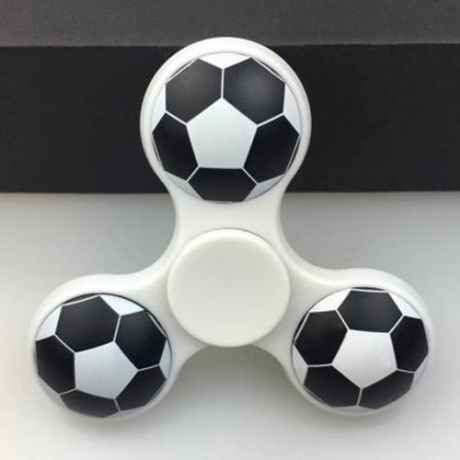 FIDDLE TOY SOCCER PATTERN FINGER GYRO FIDGET SPINNER (WHITE)