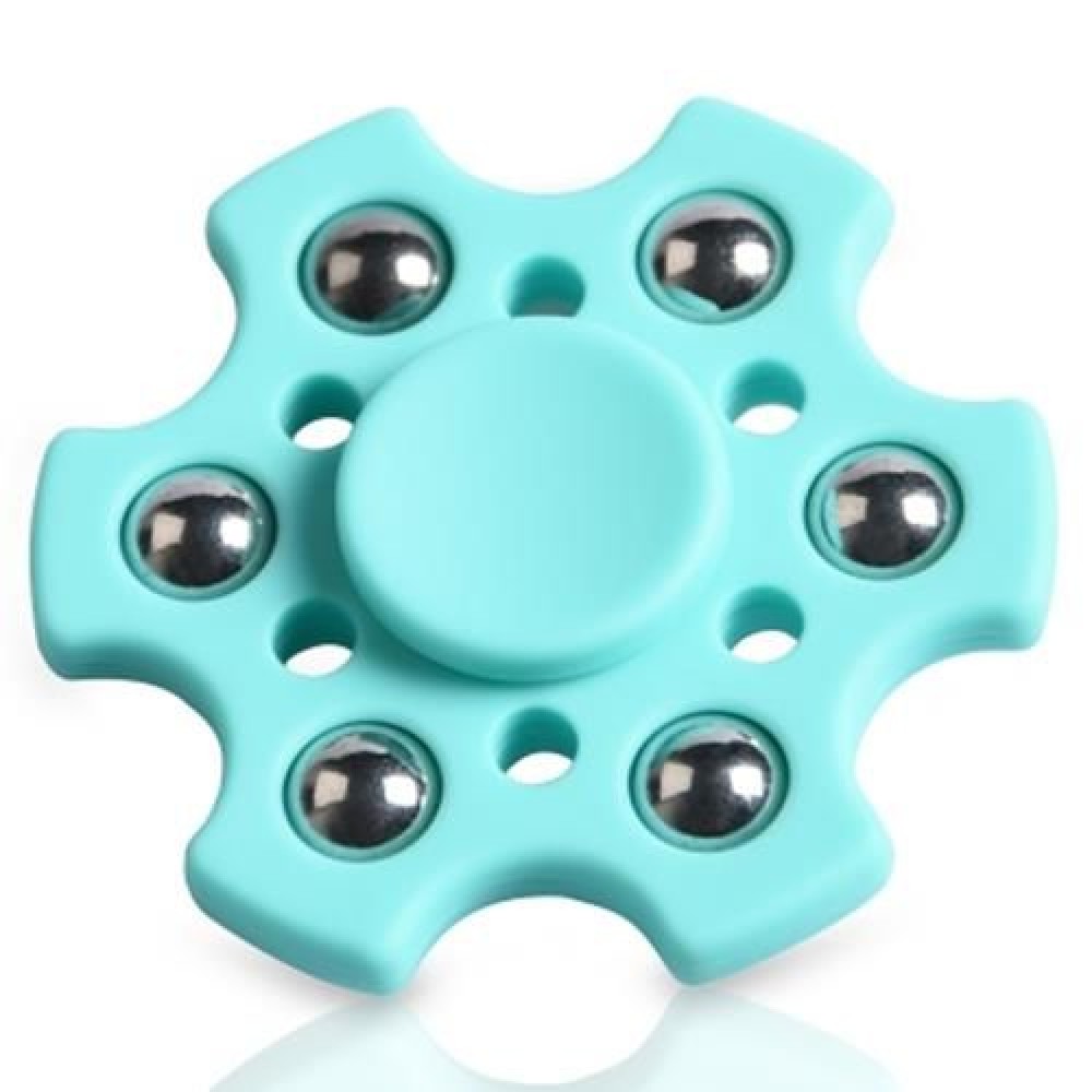 FOCUS TOY SNOWFLAKE SHAPE BALL BEARING FIDGET FINGER SPINNER (LIGHT BLUE)