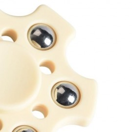 FOCUS TOY SNOWFLAKE SHAPE BALL BEARING FIDGET FINGER SPINNER (MILK WHITE)