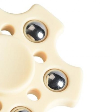 FOCUS TOY SNOWFLAKE SHAPE BALL BEARING FIDGET FINGER SPINNER (MILK WHITE)