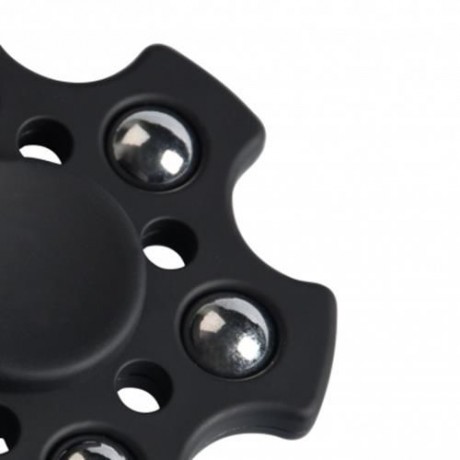 FOCUS TOY SNOWFLAKE SHAPE BALL BEARING FIDGET FINGER SPINNER (BLACK)