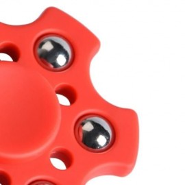 FOCUS TOY SNOWFLAKE SHAPE BALL BEARING FIDGET FINGER SPINNER (RED)