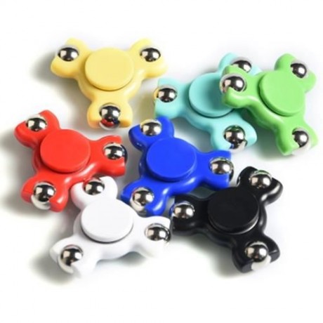 STRESS RELIEF TOY TRIANGLE BALL BEARING FIDGET SPINNER (RED)
